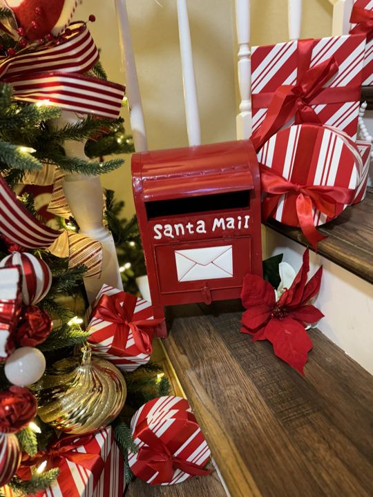 Santa mail and wrapped gifts