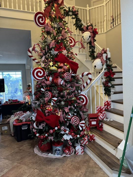 The full staircase, from the entry