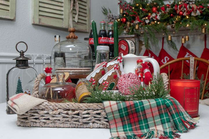 A holiday tablescape vignette